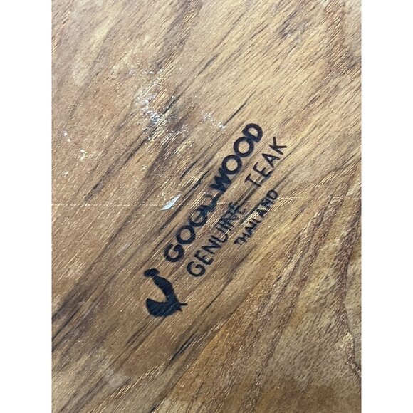 Vintage GoodWood Teak Cheese Cracker Tray Christmas Tree Tile Charcuterie Board - Picture 9 of 9